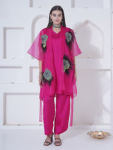 ROSE FETHER EDGE KAFTAN OVERLAY WITH CO-ORD SET