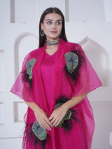 ROSE FETHER EDGE KAFTAN OVERLAY WITH CO-ORD SET
