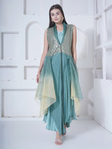 MARINE GLOW PRINCESS FLARE SEQUINNNED CAPE SET