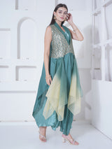 MARINE GLOW PRINCESS FLARE SEQUINNNED CAPE SET