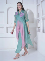 OCEAN BLUSH STATEMENT FLOWER EMBELISHED CAPE SET