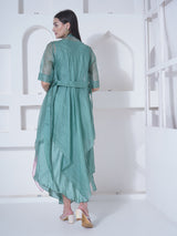 OCEAN BLUSH STATEMENT FLOWER EMBELISHED CAPE SET