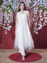 WHITE PRINCESS FLARE FEATHERFALL CAPE SET