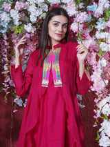 ROSE REEF LOOMWORK PEPLUM FLARE CAPE SET