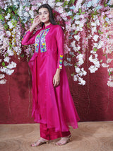 ROSE ROMANCE BOHO BEAD PEPLUM FLARE CAPE SET