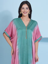 BLUSH BREEZE METAL MIRAGE KAFTAN SET