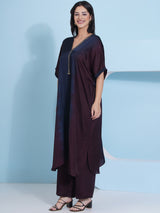 MIDNIGHT MERLOT METAL MIRAGE KAFTAN SET