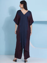 MIDNIGHT MERLOT METAL MIRAGE KAFTAN SET