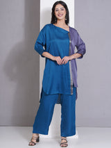 TEAL & TITANIUM ORIGAMY EDGE CO-ORD SET