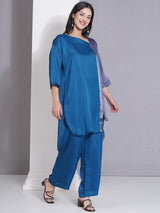TEAL & TITANIUM ORIGAMY EDGE CO-ORD SET