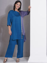 TEAL & TITANIUM ORIGAMY EDGE CO-ORD SET