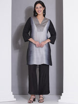 BLACK BRILLIANCE V-YOKE NECKLINE CO-ORD SET