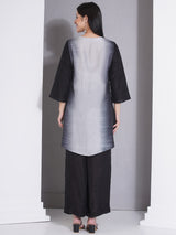 BLACK BRILLIANCE V-YOKE NECKLINE CO-ORD SET