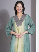 MARINE GLOW V-YOKE NECKLINE CO-ORD SET