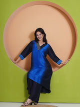 ROYAL RADIANCE PEACOCK CUT KURTA SET