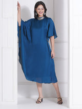 TEAL TOUCH ONE SIDE FLOW DRESS