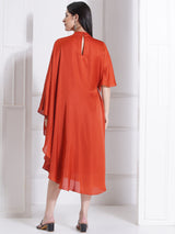 FIRE FLARE ONE SIDE FLOW DRESS