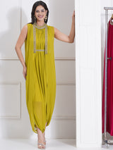 LIME GREEN PEARL DROP MORROCAN WRAP