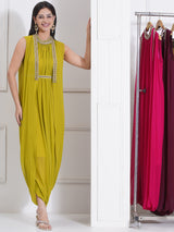 LIME GREEN PEARL DROP MORROCAN WRAP