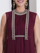 DEEP WINE PEARL DROP MORROCAN WRAP