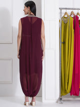 DEEP WINE PEARL DROP MORROCAN WRAP