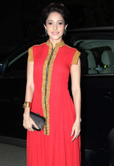 NUSHRAT IN AMBER NOIR JACKET GOWN SET