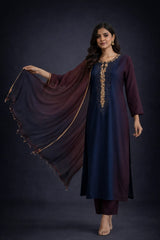 MIDNIGHT MERLOT CLASSIC STRAIGHT KURTA SET