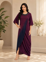 MULBERRY MIDNIGHT DRAPED DRESS