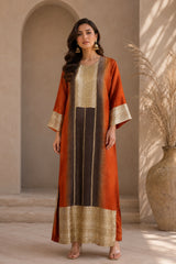 RUST RADIANCE CLASSIC LONG STRAIGHT KURTA