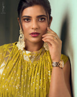 AISHWARYA RAJESH IN CITRINE CHARM MORROCAN WRAP