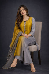GREY GOLD CLASSIC STRAIGHT KURTA SET