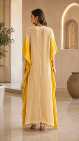 GOLDEN GLOW SEQUIN KAFTAN CAPE WITH DRESS