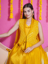 GOLDEN GLOW PRINCESS FLARE MIRROR MAZE CAPE SET