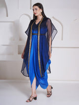 ROYAL RADIANCE DHOTI DRAPE WITH FREE FALL FUSION EMBROIDER CAPE