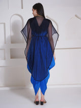 ROYAL RADIANCE DHOTI DRAPE WITH FREE FALL FUSION EMBROIDER CAPE