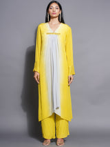 CITRINE CHARM FRONT GATHERED  KURTA SET