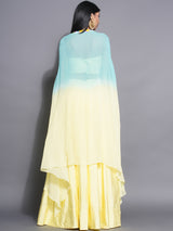 LEMON MINT BOHO BEAD WORK LEHENGA SET