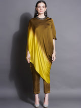 RADHIKA PANDIT IN MEHNDI MELLOW CONTOUR DRAPE CO-ORD SET