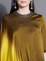 RADHIKA PANDIT IN MEHNDI MELLOW CONTOUR DRAPE CO-ORD SET