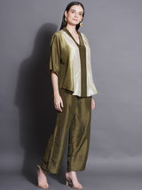 SEAWEED SPLASH LAPEL COLLAR CORD-SET