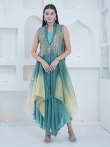 MARINE GLOW PRINCESS FLARE SEQUINNNED CAPE SET