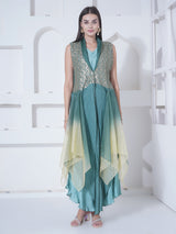 MARINE GLOW PRINCESS FLARE SEQUINNNED CAPE SET