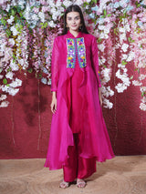 ROSE ROMANCE BOHO BEAD PEPLUM FLARE CAPE SET