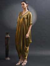 MEHENDI GOLD COCOON DRESS