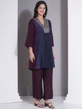 MIDNIGHT MERLOT V-YOKE NECKLINE CO-ORD SET