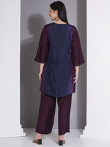 MIDNIGHT MERLOT V-YOKE NECKLINE CO-ORD SET