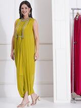 LIME GREEN PEARL DROP MORROCAN WRAP