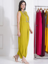 LIME GREEN PEARL DROP MORROCAN WRAP