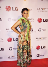 SWARA BHASKAR IN PEACOCK PARADISE JACKET GOWN SET