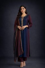MIDNIGHT MERLOT CLASSIC STRAIGHT KURTA SET